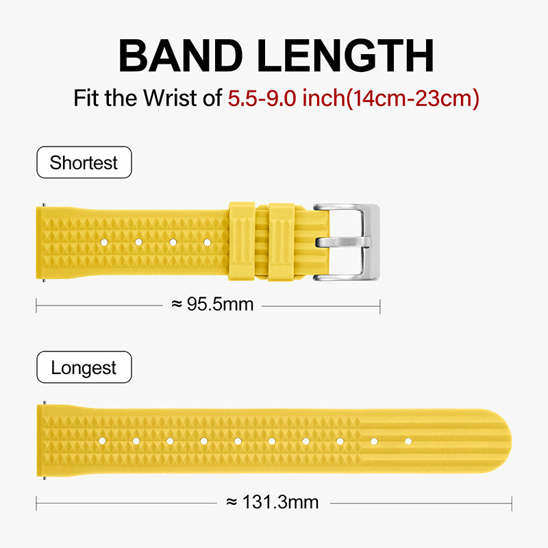Watchdives Rubber Watch Strap | 20mm / 22mm IBRS006