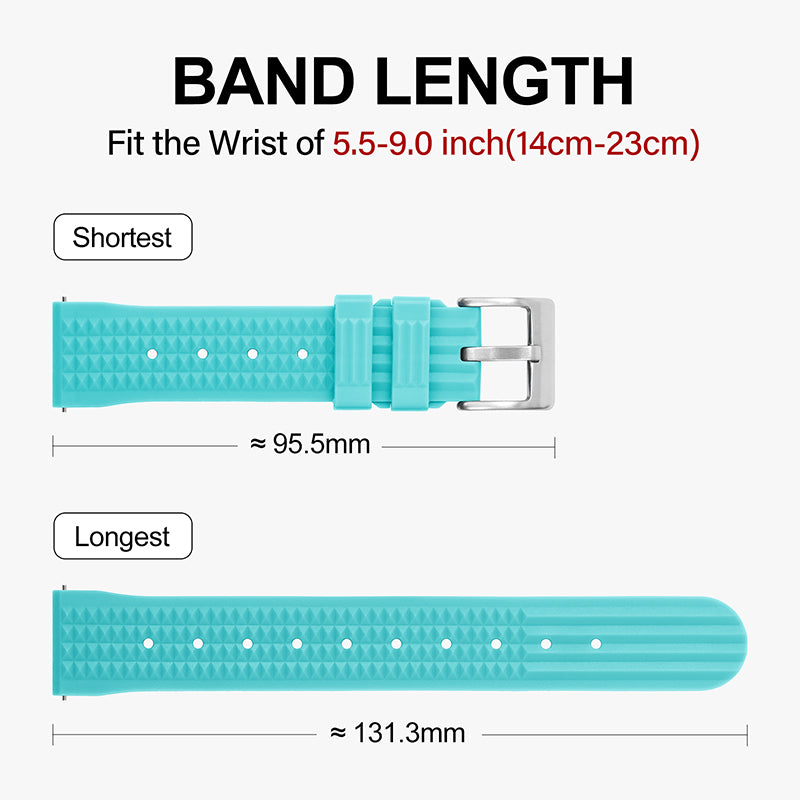 Watchdives Rubber Watch Strap | 20mm / 22mm IBRS006