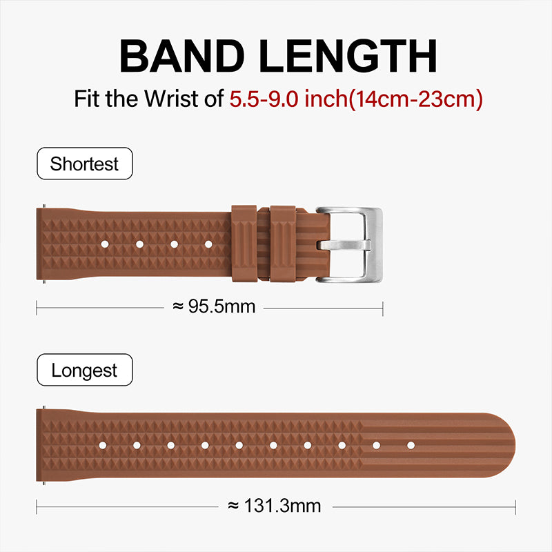 Watchdives Rubber Watch Strap | 20mm / 22mm IBRS006