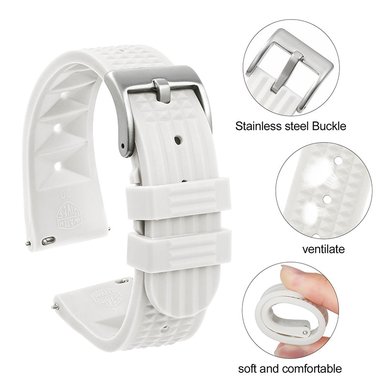 Watchdives Rubber Watch Strap | 20mm / 22mm IBRS006