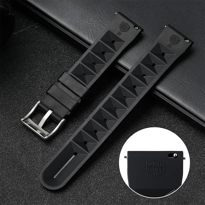 Watchdives Rubber Watch Strap | 20mm / 22mm IBRS006