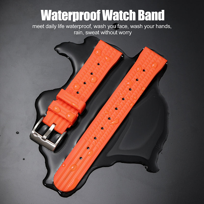 Watchdives Rubber Watch Strap | 20mm / 22mm IBRS006