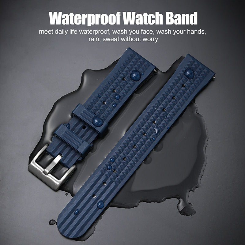 Watchdives Rubber Watch Strap | 20mm / 22mm IBRS006