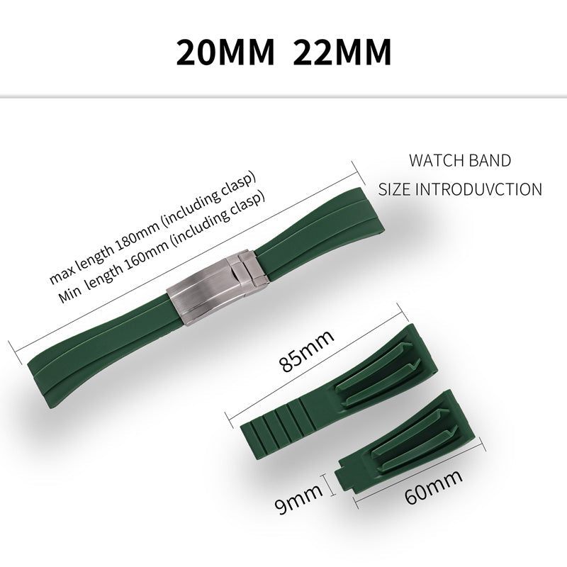 Cut-to-Size TPU Rubber Watch Strap IBRS003