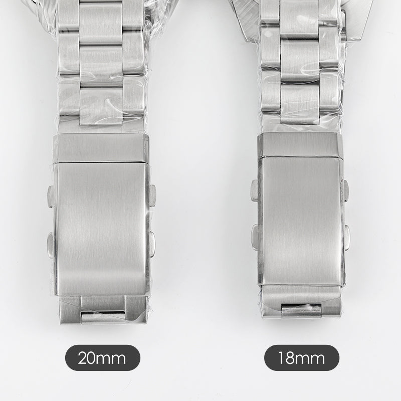 316L Stainless Steel Adjustable Folding Watch Buckle - 18mm, 20mm, 22mm