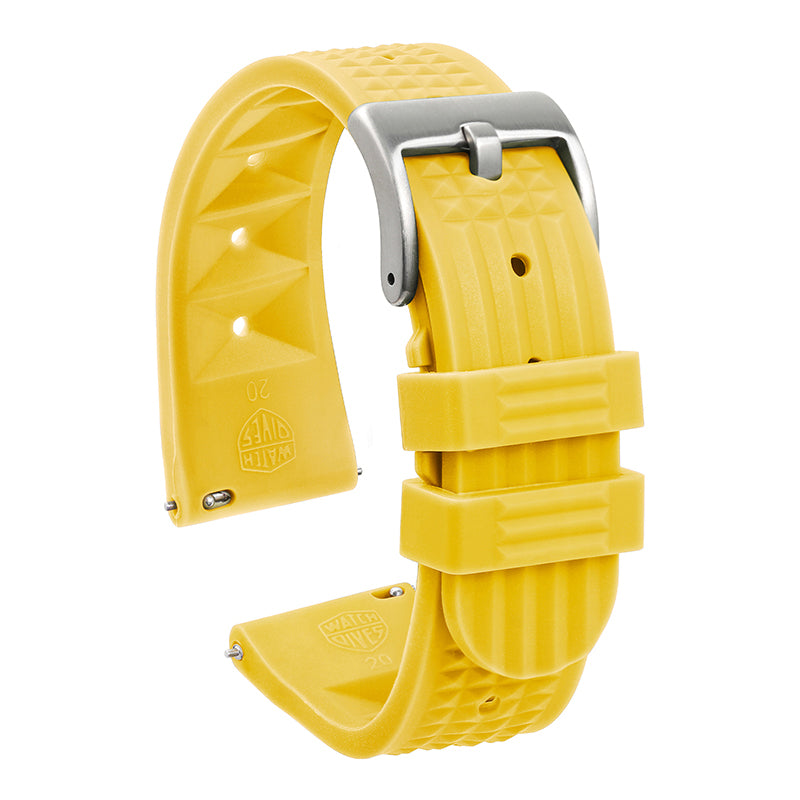 Breathable textured rubber watch band for men
