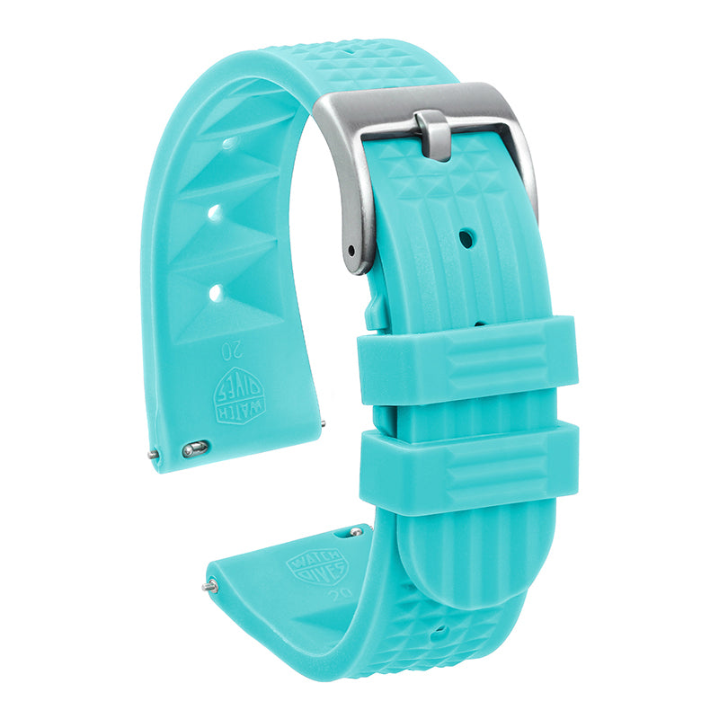 Breathable textured rubber watch band for men