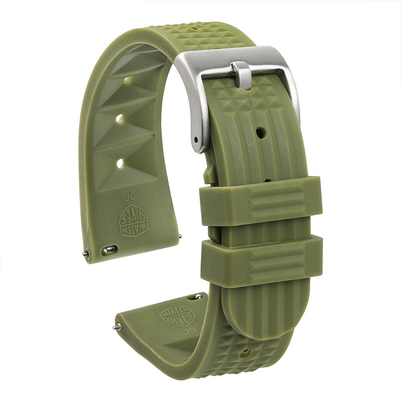 Breathable textured rubber watch band for men – Watchdives