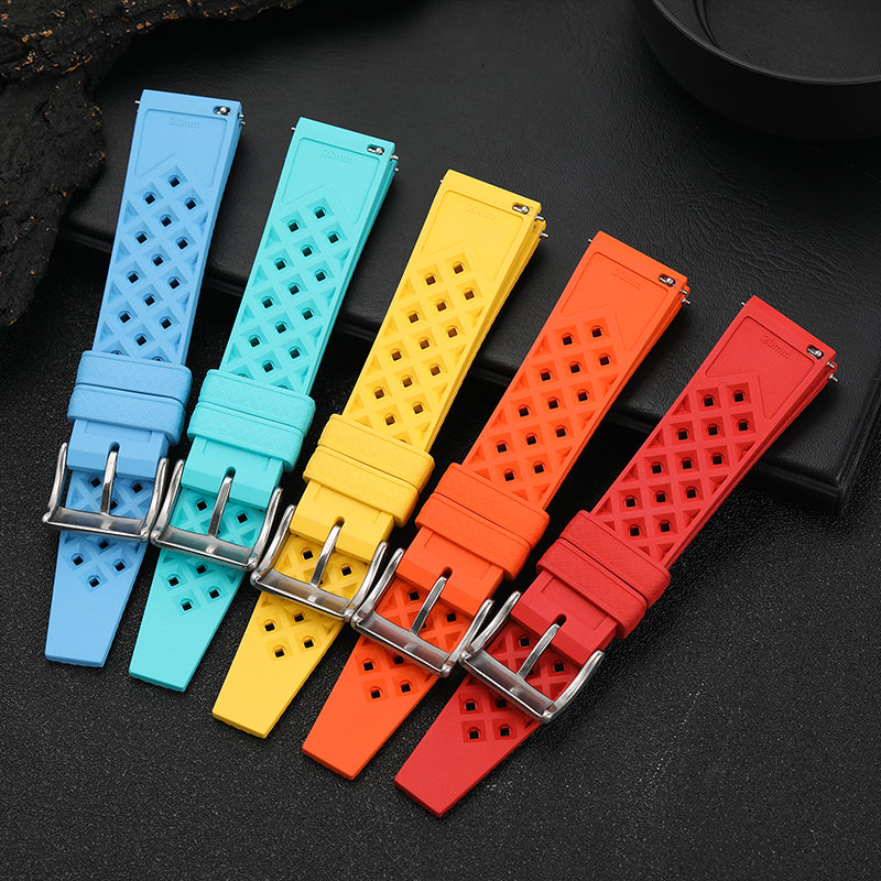 Premium-Grade Tropical FKM Rubber Watch Strap