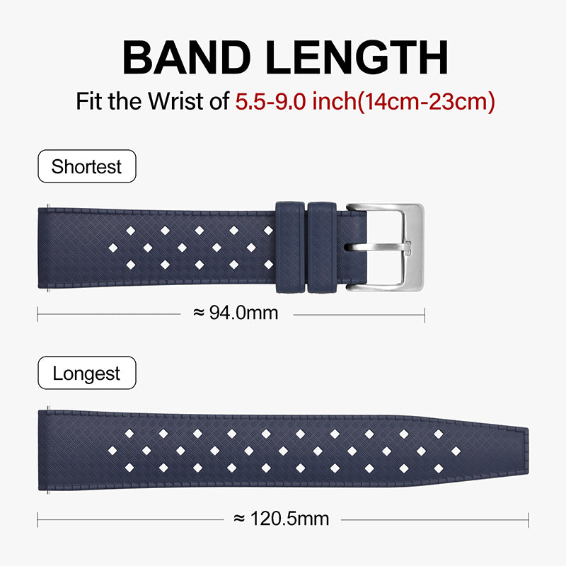 Premium-Grade Tropical FKM Rubber Watch Strap