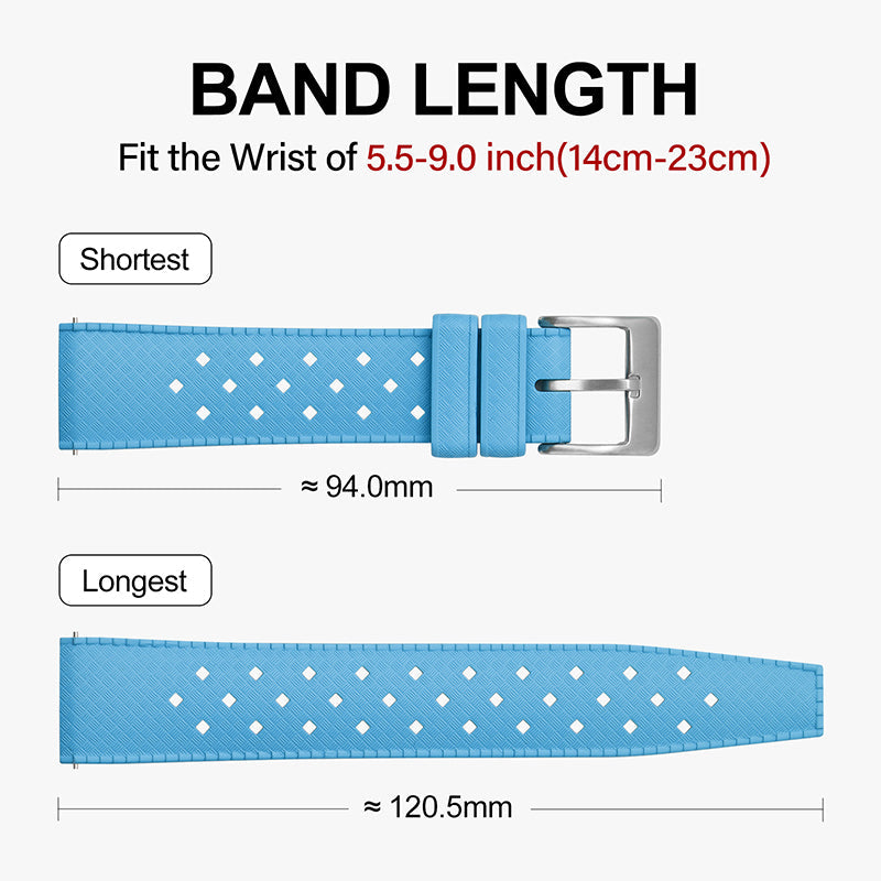 Premium-Grade Tropical FKM Rubber Watch Strap