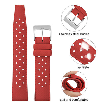 Premium-Grade Tropical FKM Rubber Watch Strap