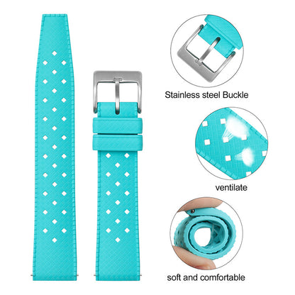 Premium-Grade Tropical FKM Rubber Watch Strap