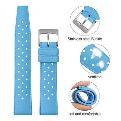 Premium-Grade Tropical FKM Rubber Watch Strap