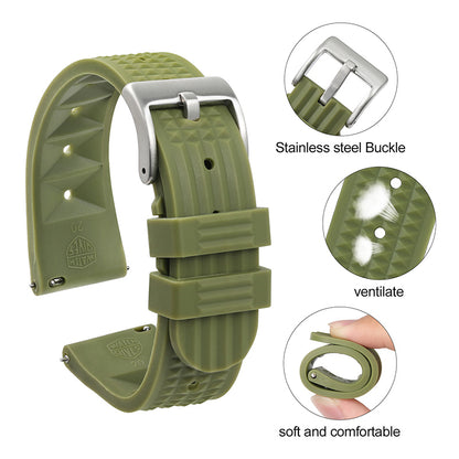 Watchdives Rubber Watch Strap | 20mm / 22mm IBRS006
