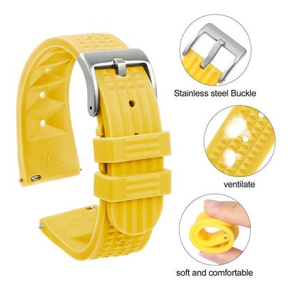 Watchdives Rubber Watch Strap | 20mm / 22mm IBRS006