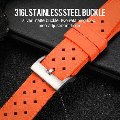 Premium-Grade Tropical FKM Rubber Watch Strap