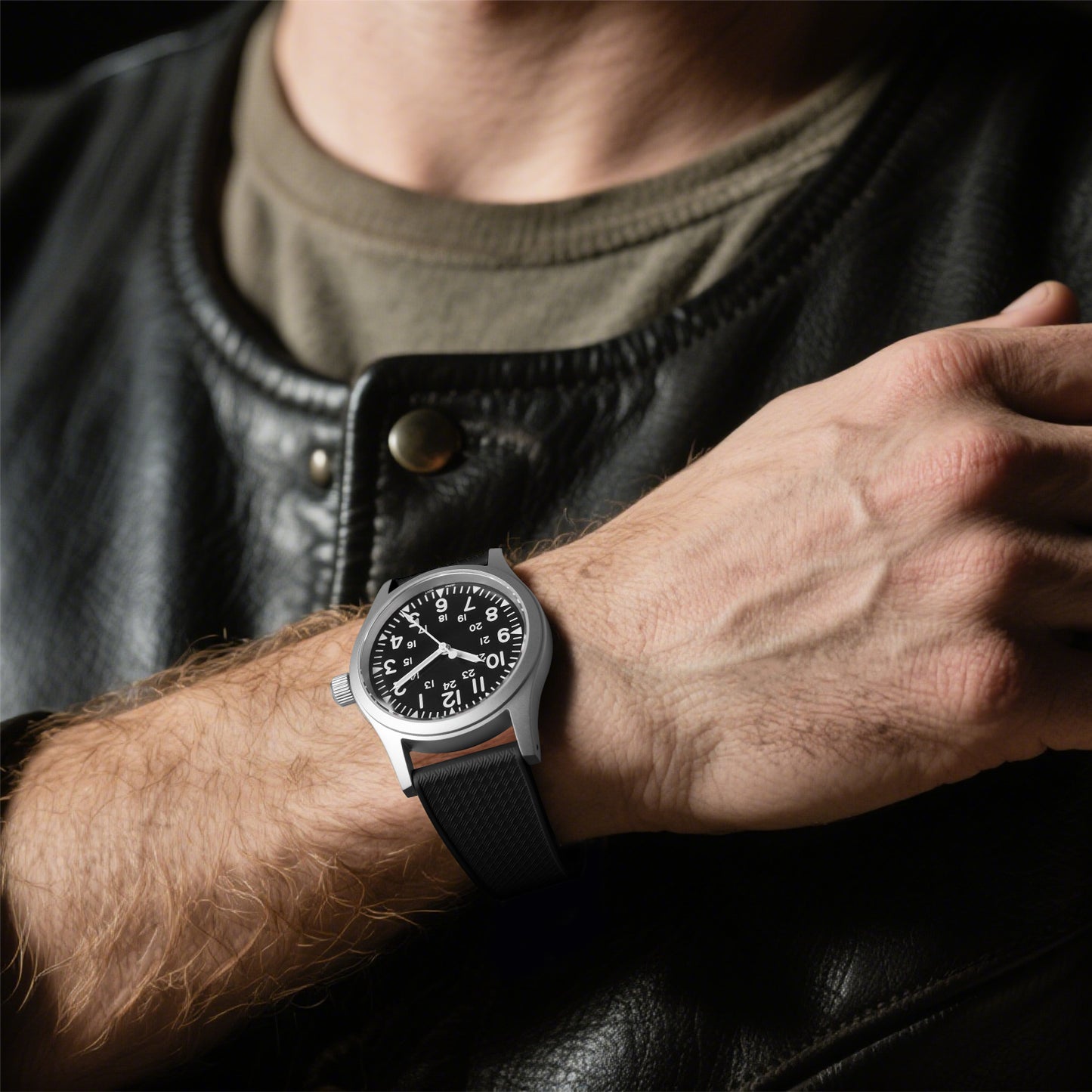 Ibenifit_Black_FKM_Rubber_Watch_Strap_Adjustable_Waterproof_11-iBenifit Strap Store