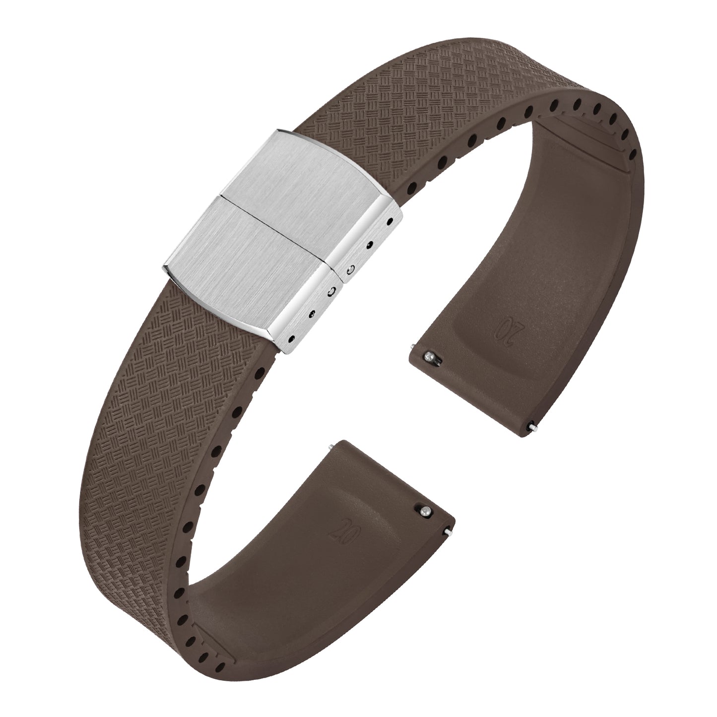 Ibenifit_Brown_FKM_Rubber_Strap_Durable_Stylish_1-iBenifit Strap Store
