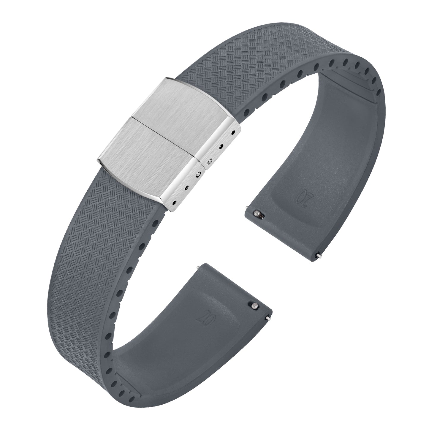 Ibenifit_Charcoal_Grey_FKM_Strap_Minimalist_Sport-Ready_3-iBenifit Strap Store