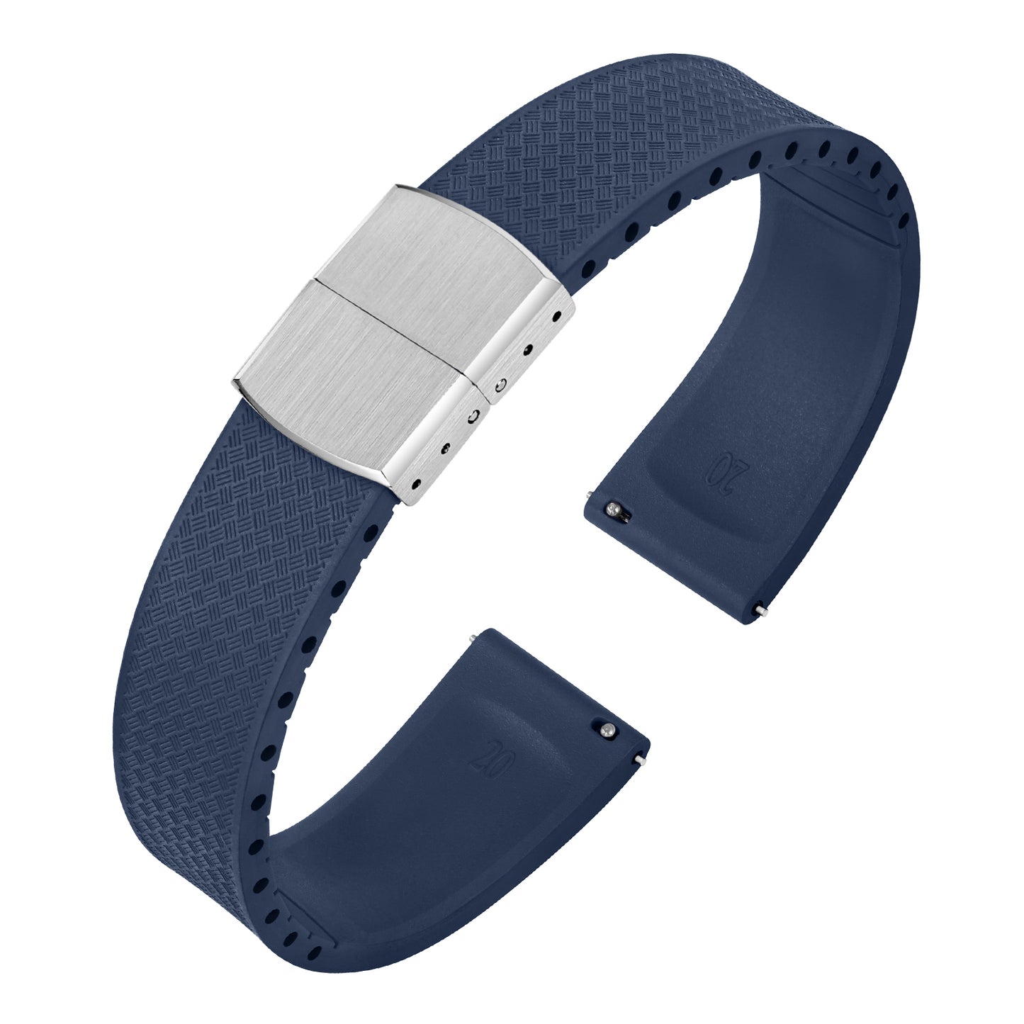 Ibenifit_Dark_Blue_FKM_Fluoro_Rubber_Watch_Strap_Cut-to-Size_7-iBenifit Strap Store