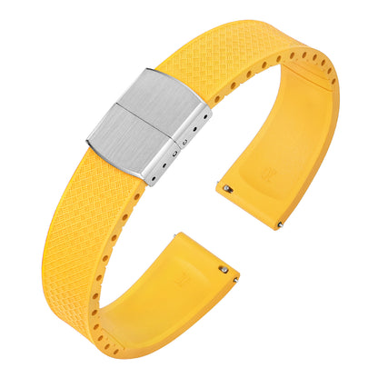 Ibenifit_Yellow_FKM_Cut-to-Size_Watch_Strap_Soft_Flexible_4-iBenifit Strap Store