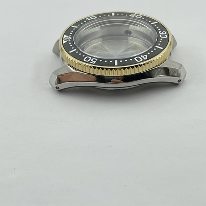 SPB185/SPB187 42mm Diver Watch Case – Fits NH35/NH36-Two-Tone Gold Bezel